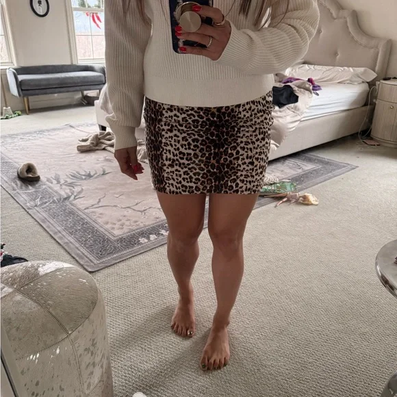 Leopard Print Women's Skirt - Picture 2 of 2